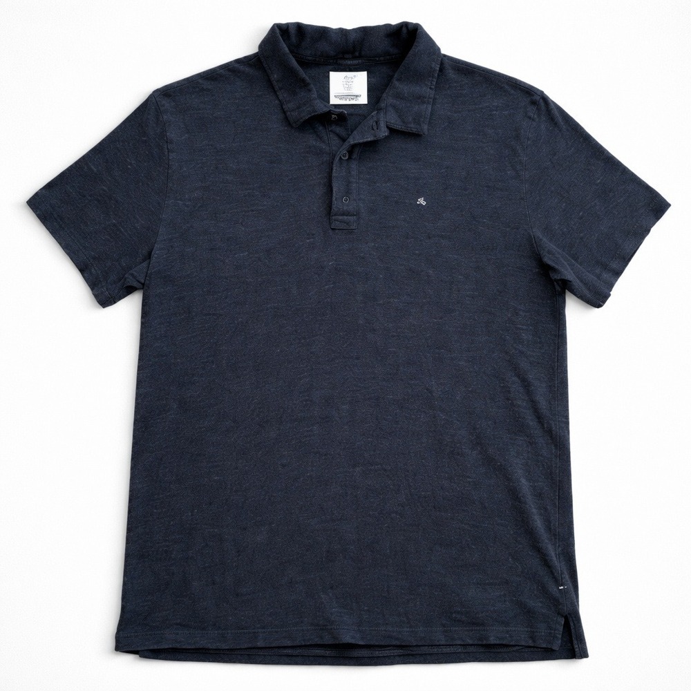 Rag & Bone NY Mens Size Large Charcoal Gray Short Sleeve Polo Shirt